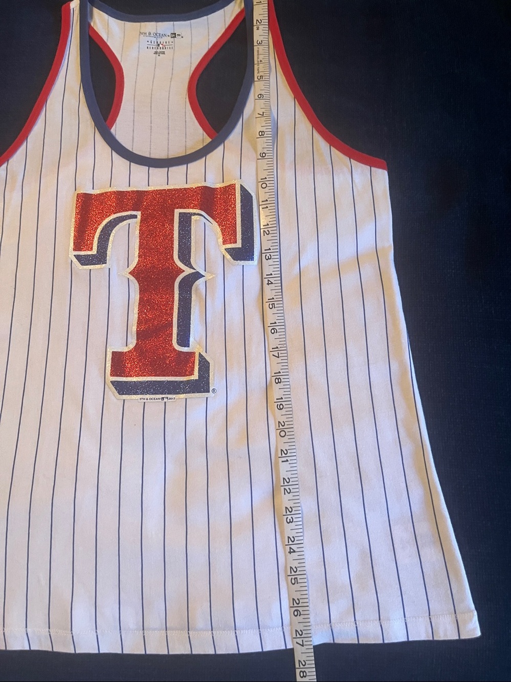5th & OCEAN BY NEW ERA Texas Rangers Racerback Tank Top - Picture 9 of 11